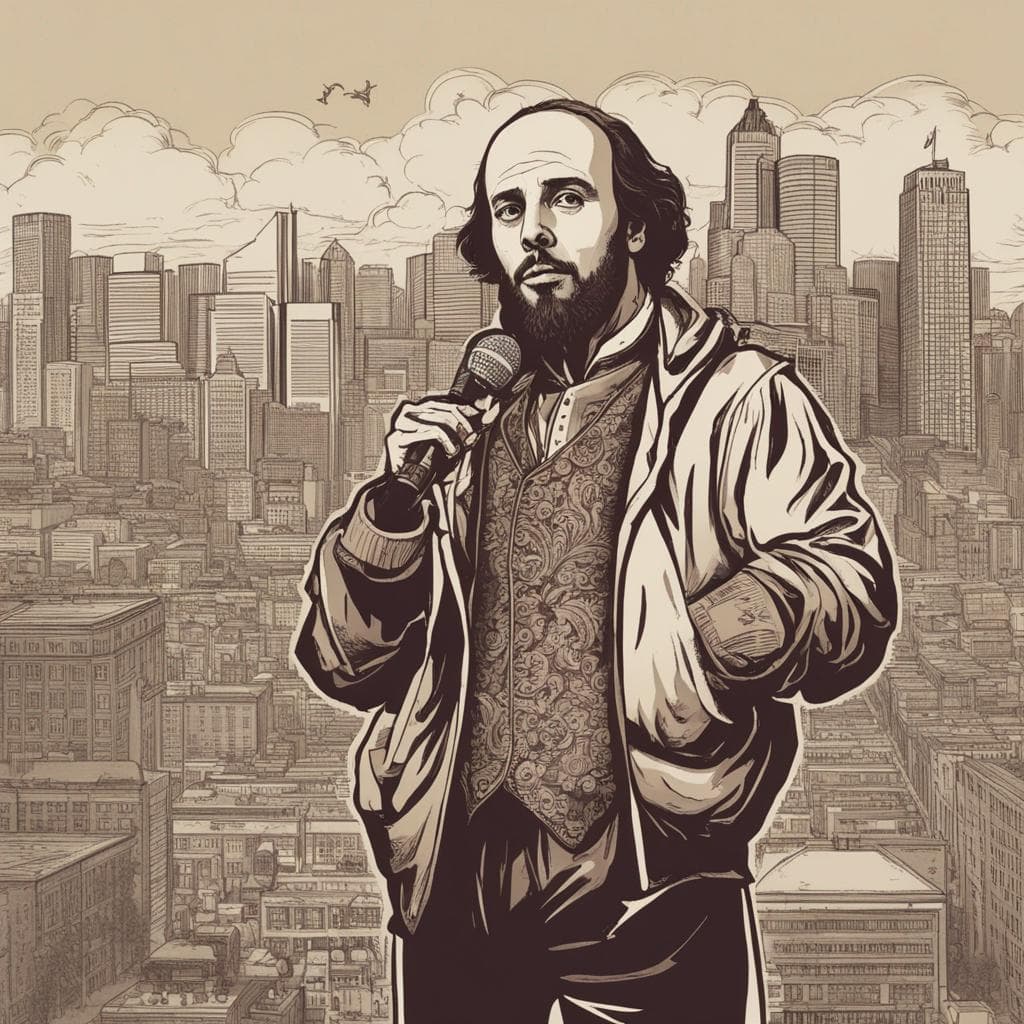 William Shakespeare but he's a hip-hop artist